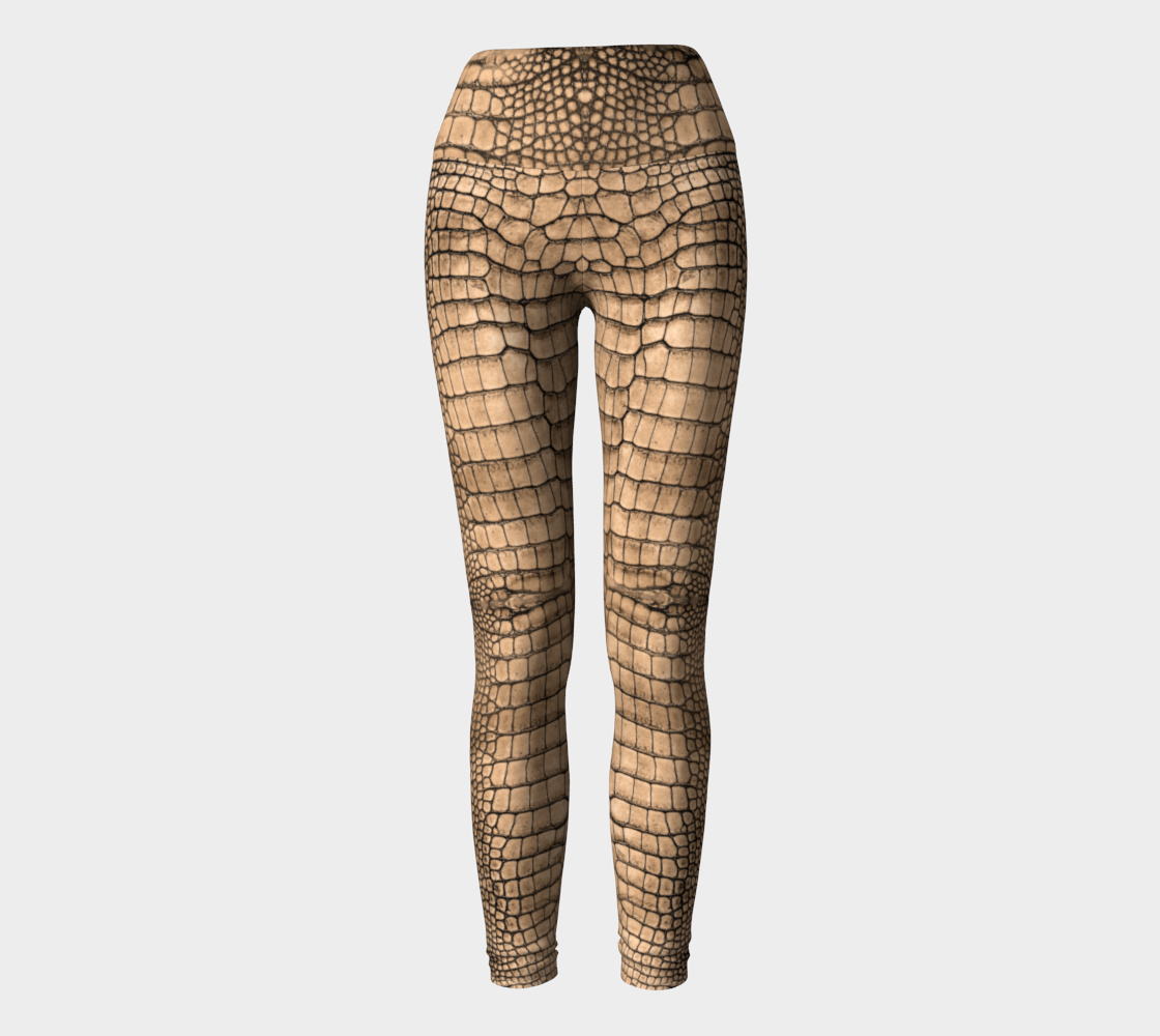 Desert Sand Dragon Crocodile Lizard Scales Yoga Leggings