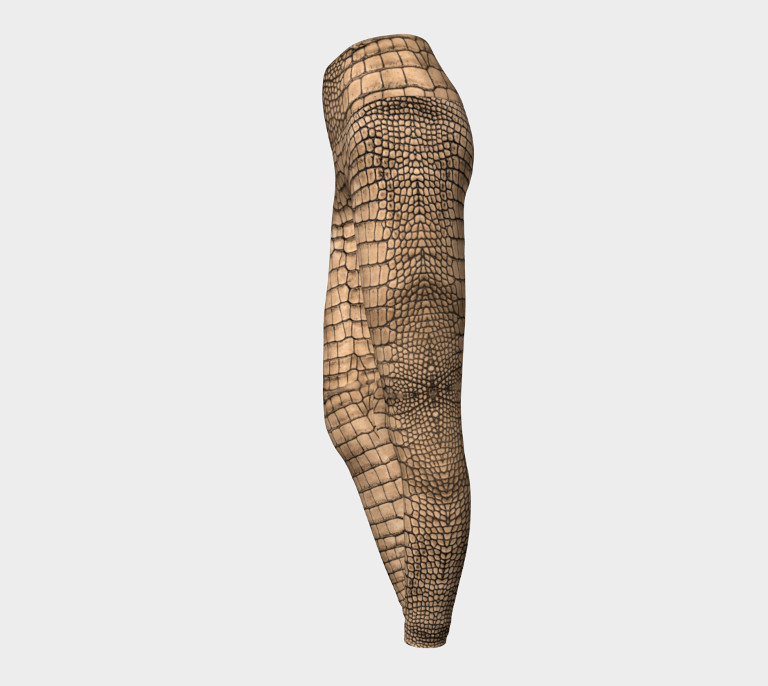 Desert Sand Dragon Crocodile Lizard Scales Yoga Leggings