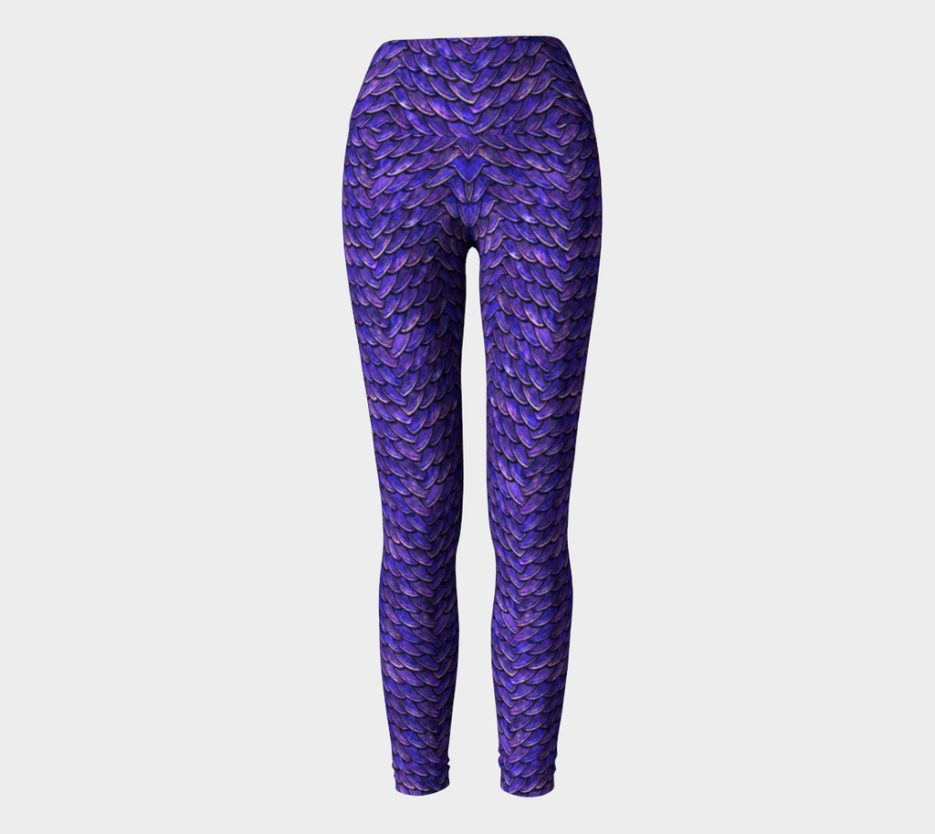 Mother of Dragons 2 Violet Scales Yoga Leggings