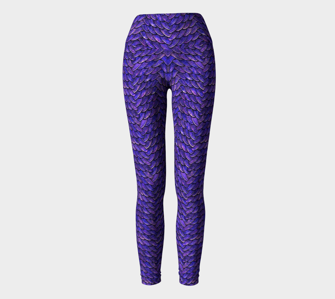 Mother of Dragons 2 Violet Scales Yoga Leggings