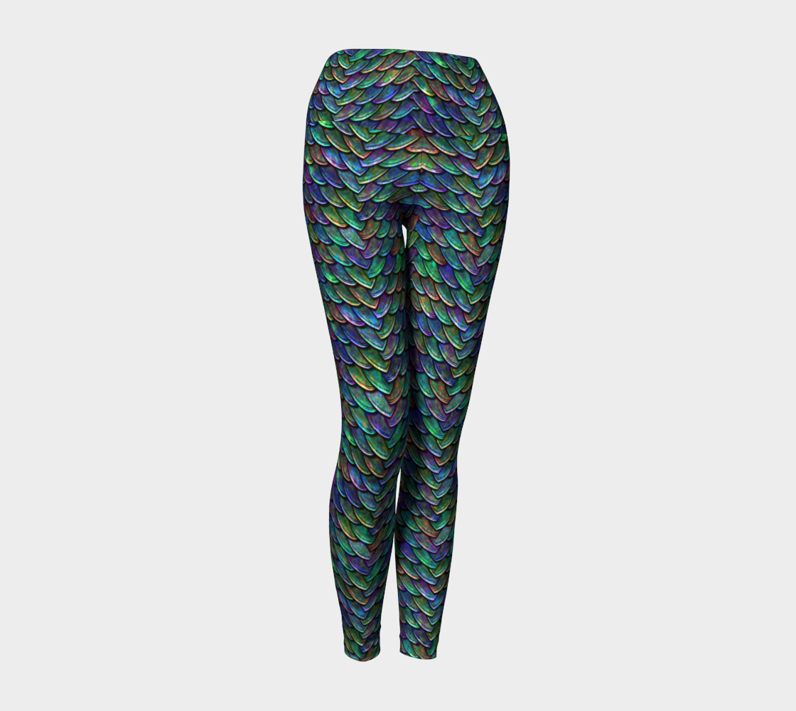 Mother of Dragons Rainbow Mermaid Scales Yoga Leggings