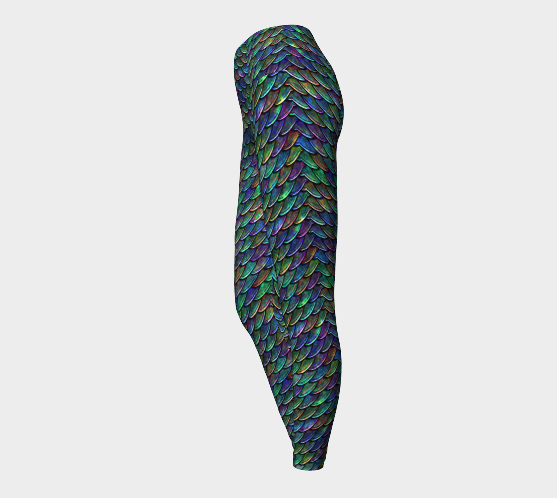 Mother of Dragons Rainbow Mermaid Scales Yoga Leggings