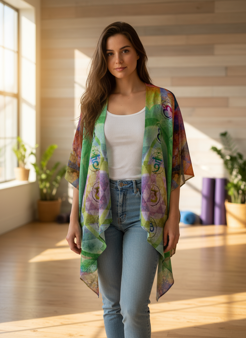 Chakra Alchemy Draped Kimono