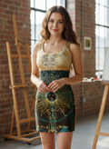 Anunnaki Alchemy - Ancient Symbolism Bodycon Fitted Dress