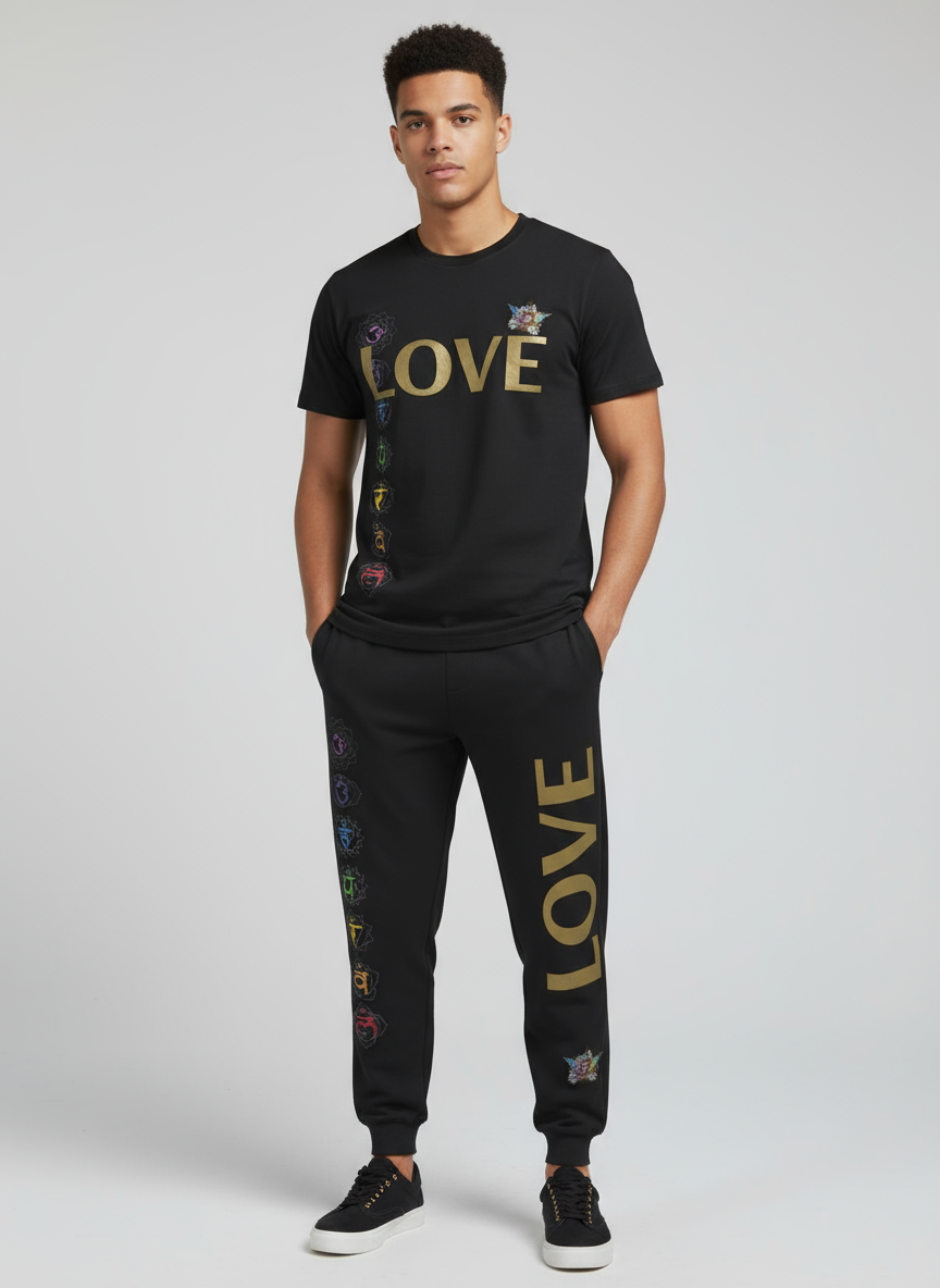 Spectral Energy Flows - Chakras & Rainbows LOVE Unisex Joggers