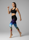 Airbrushed Rainbow Spectrum Flower of Life Capris
