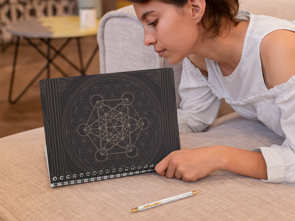 Metatron's Flower of Life Antique Mystique MCX Spiral Notebook 48 pgs Acid Free